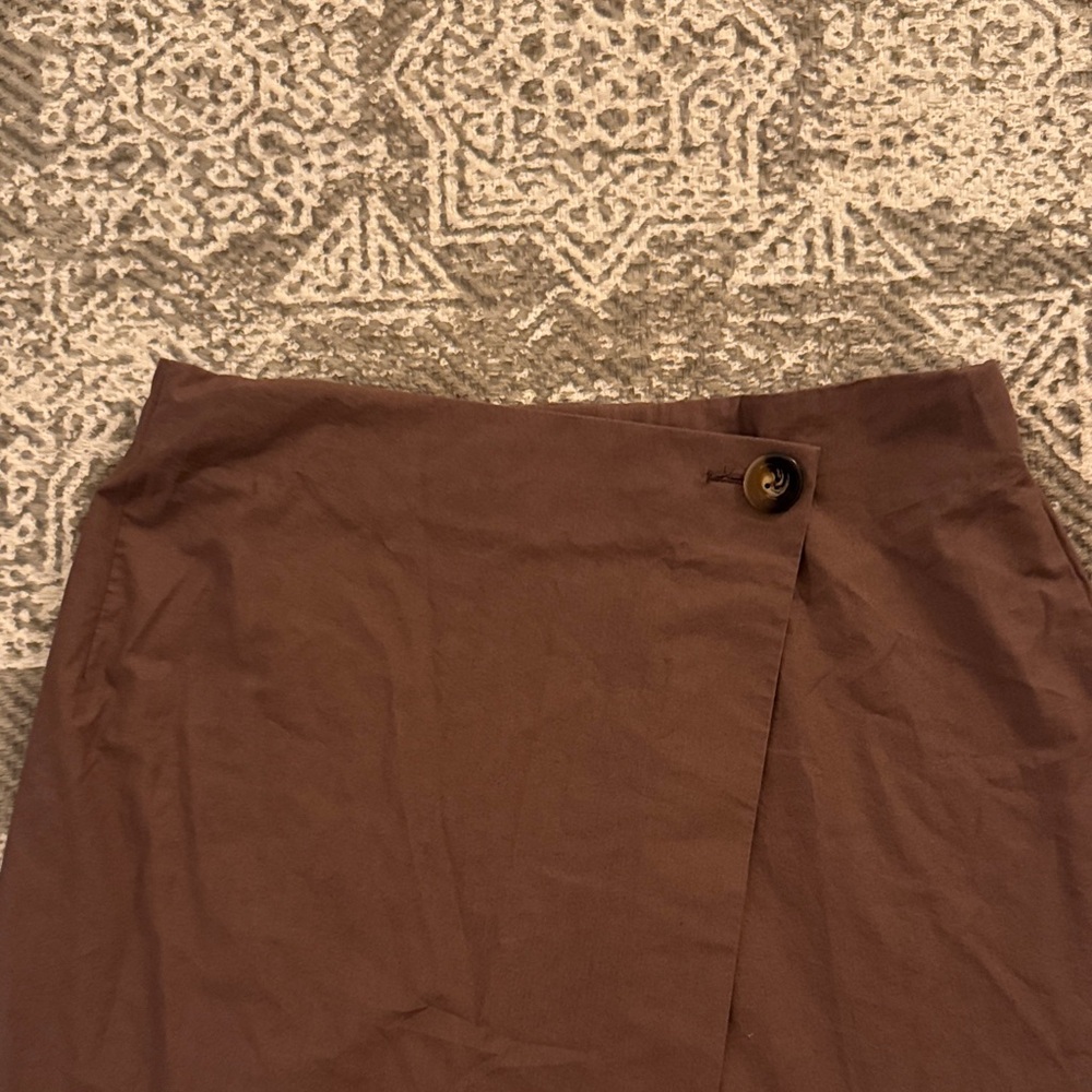 Abercrombie & Fitch Poplin Wrap Skirt - Picture 4 of 11